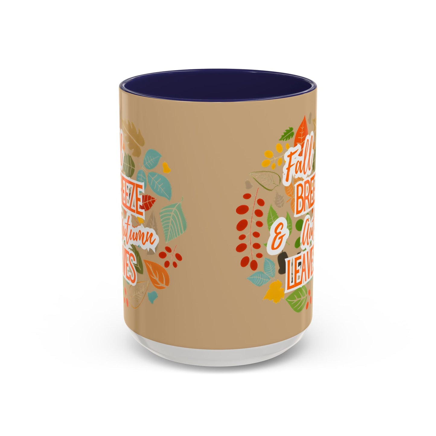 Fall Breeze & Leaves Coffee Mug, Autumn Mug, Seasonal Drinkware, Cozy Kitchen Decor, Perfect Gift for Fall Lovers