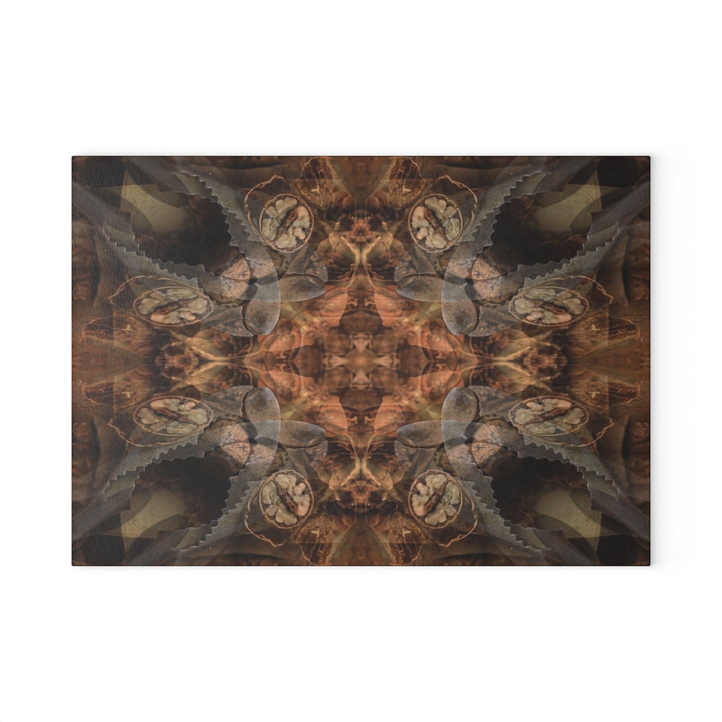 Glass Cutting Board — Rustic Kaleidoscope Pattern Tempered Glass Chopping Board