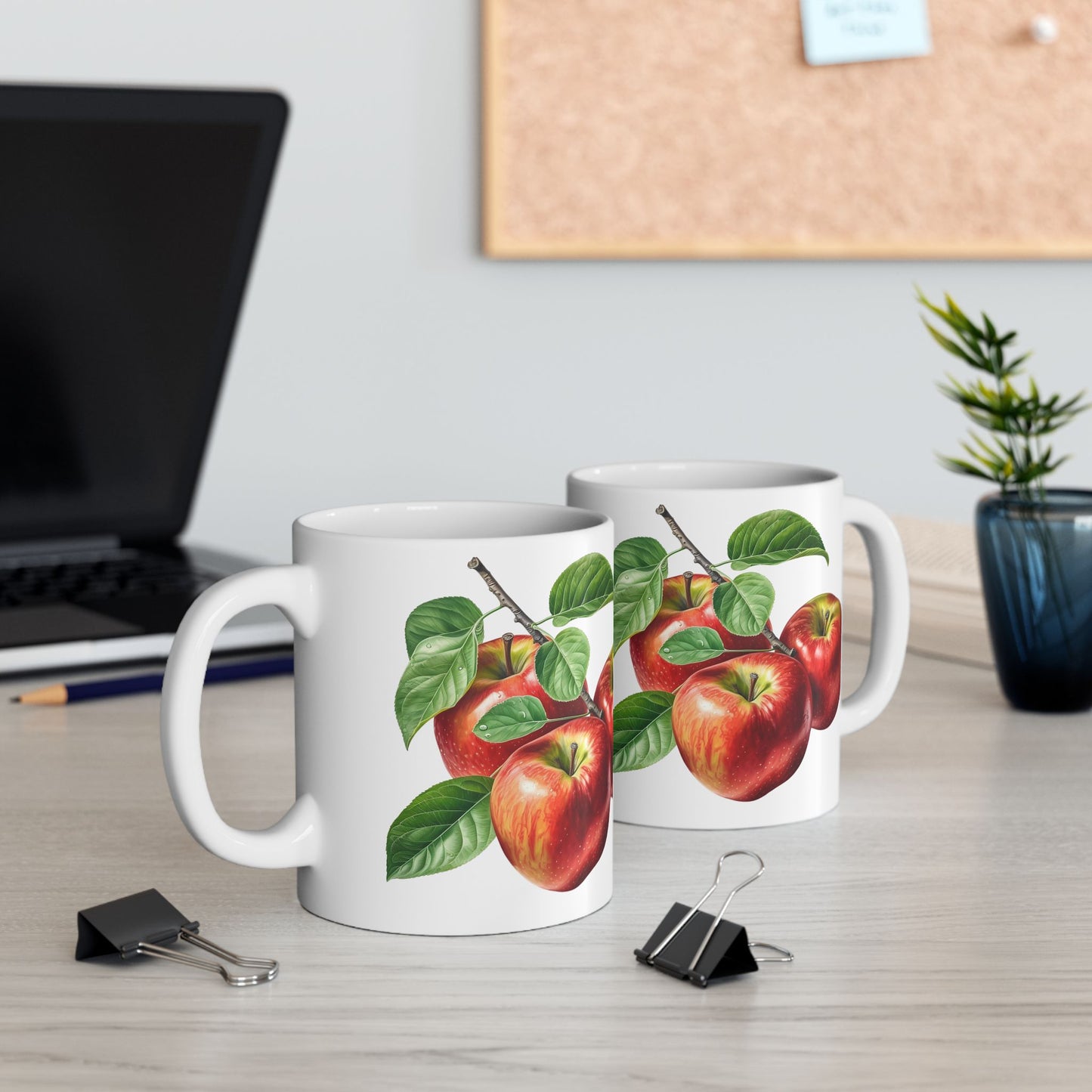 Apple Botanical Ceramic Mug – Farmhouse Kitchen Coffee Cup (11oz, 15oz)