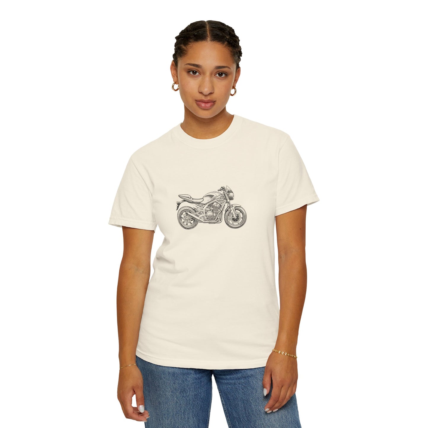 Motorcycle Vibes Unisex Garment-Dyed T-Shirt, Biker Tee for Motorcycle Enthusiasts, Gift for Riders, Casual Wear, Adventure Apparel