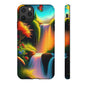 Phone Case - Vibrant Waterfall Landscape with Butterfly | Colorful Nature Protective Case