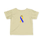 Infant Fine Jersey Tee with Blue and Yellow Ribbon, Cute Baby T-Shirt, Baby Shower Gift, Toddler Apparel, Infant Outfit, Newborn Clothes