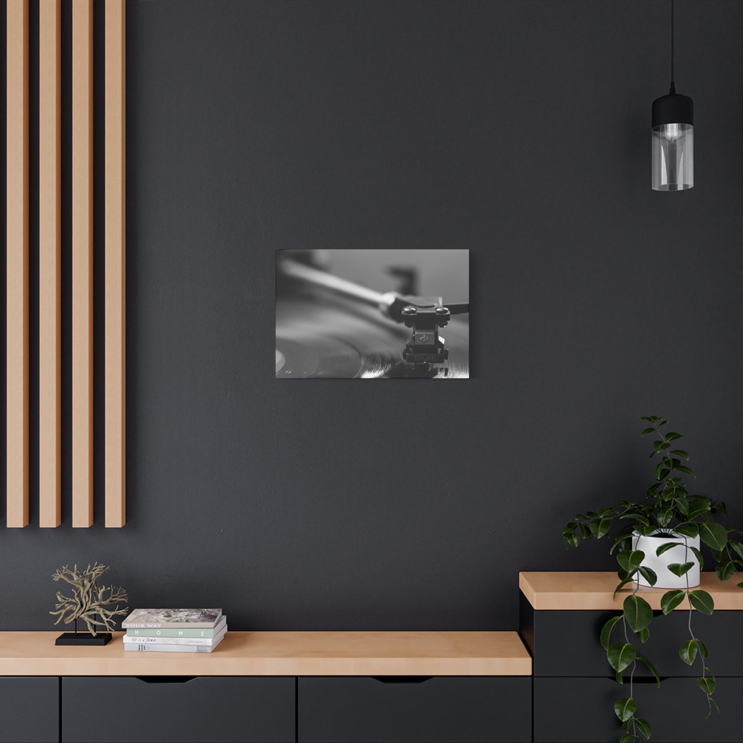 Vinyl Turntable Matte Canvas Print — Stretched 1.25" Wall Art