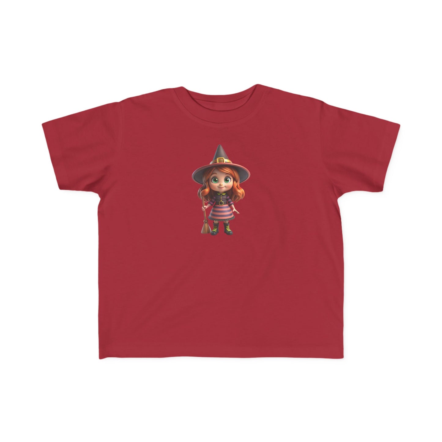 Toddler Halloween Witch Tee - Cute Witch Design, Kids Halloween Shirt, Toddler Costume Tee, Toddler's Fine Jersey Tee, Spooky Season [...]