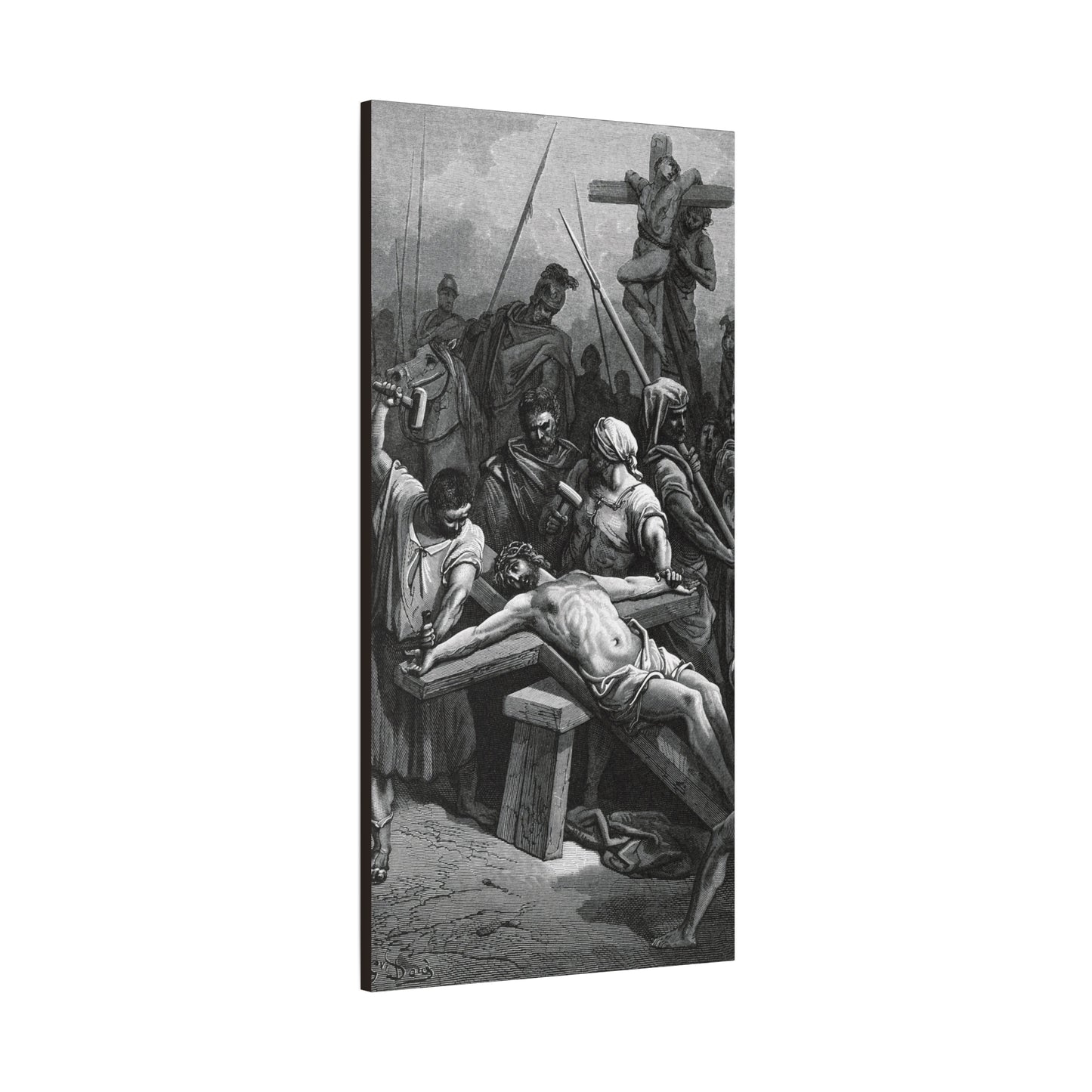 Crucifixion Art Matte Canvas Print – Stretched Religious Wall Decor
