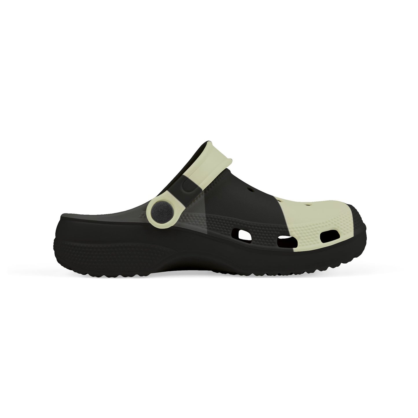Kids Black & Cream Striped EVA Foam Clogs — Lightweight Slip‑On Sandals for Everyday Play