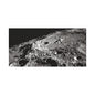 Lunar Surface Matte Canvas Print — Black & White Moon Crater Wall Art