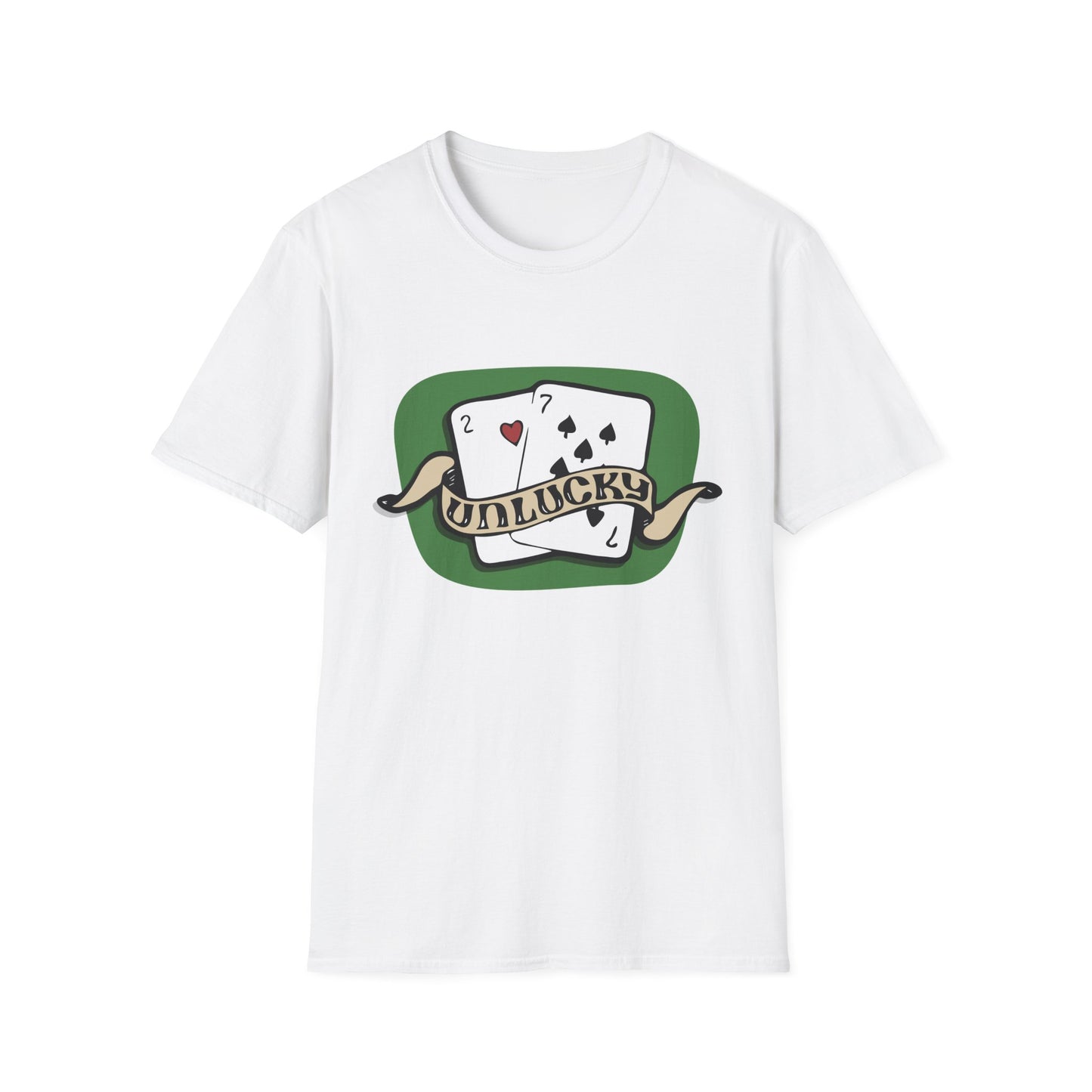 Unlucky Cards Graphic T-Shirt — Retro Poker Design
