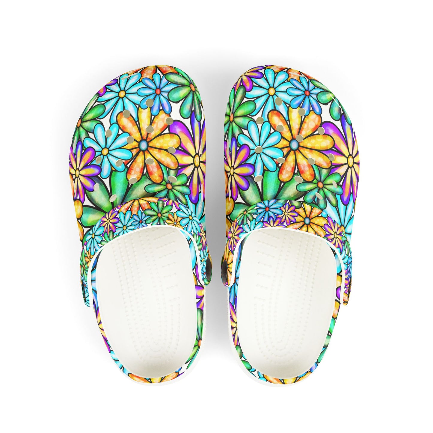 Colorful Floral Kid's EVA Foam Clogs