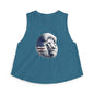 American Flag Lion Women's Crop Top — Patriotic Lion Graphic Tank