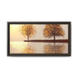 Framed Matte Canvas Wall Art — Golden Autumn Trees Reflection