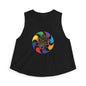 Music Note Mandala Crop Top – Colorful Boho Festival Tank