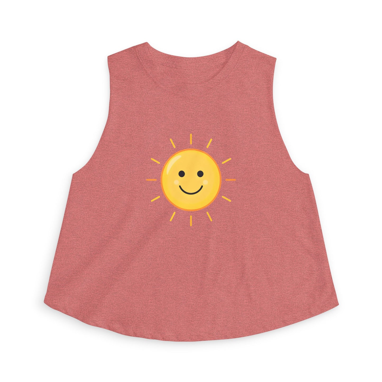 Smiley Sun Crop Top — Cute Sunny Face Women's Tank