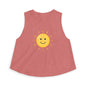 Smiley Sun Crop Top — Cute Sunny Face Women's Tank