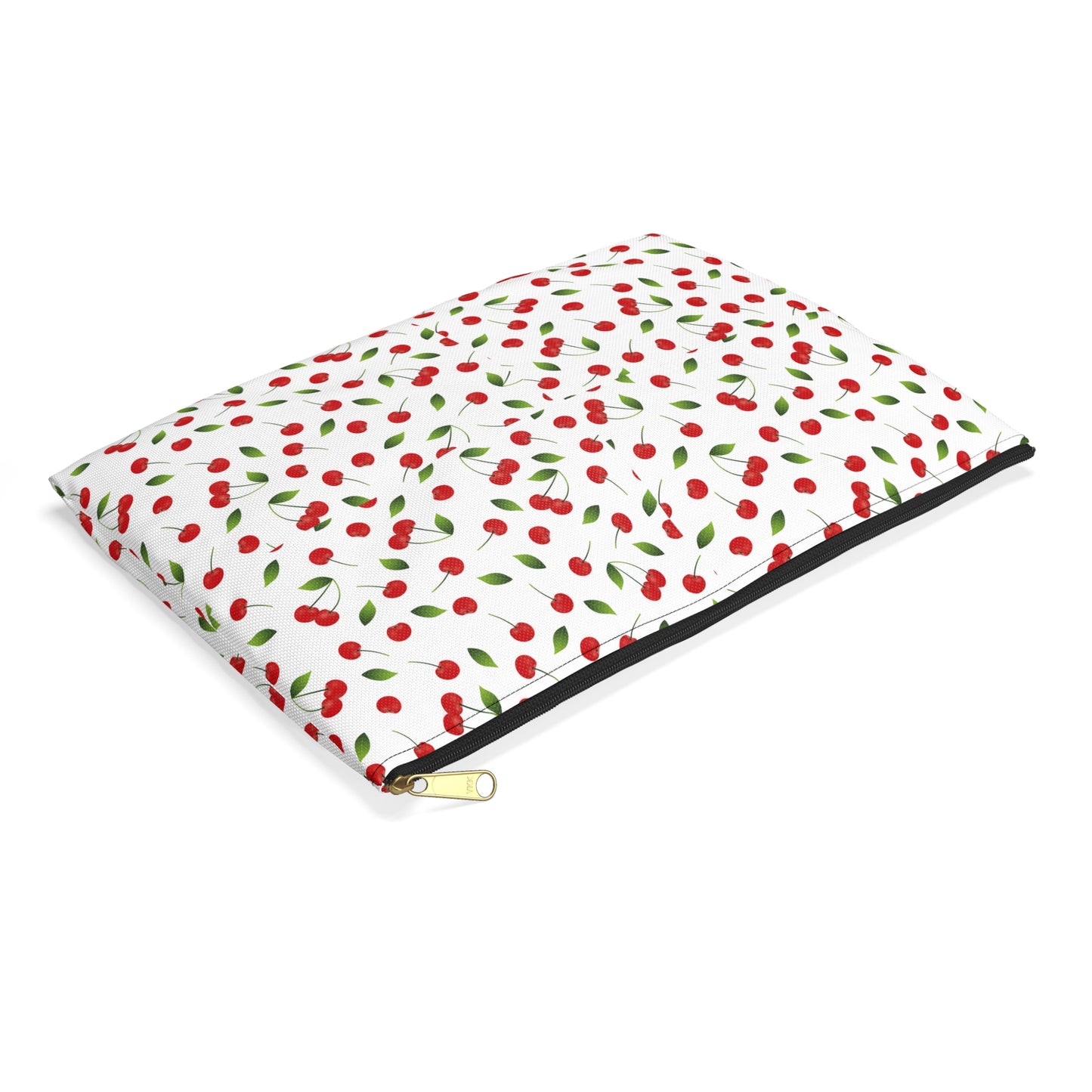 Cherry Blossom Accessory Pouch, Cute Toiletry Bag, Makeup Organizer, Gift for Her, Cherry Print Purse, Cherry Themed Essentials