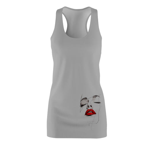 Chic Women's Racerback Dress, Trendy AOP Dress, Artistic Casual Dress, Spring Summer Outfit, Perfect for Parties & Events