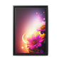 Framed Floral Canvas Art — Pink Daisies Sunset Wall Print