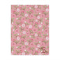 Pink Rose Floral Minky Blanket — Soft Monogrammed "Z" Throw for Nursery, Baby Shower & Gift