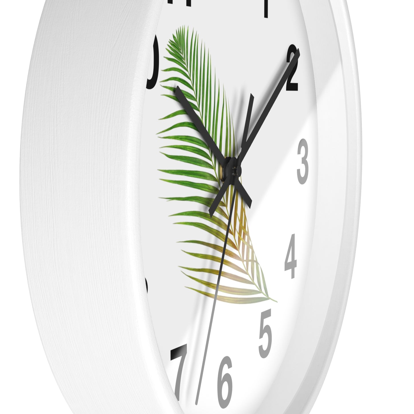Tropical Palm Leaf Wall Clock – Minimal Botanical Home Decor