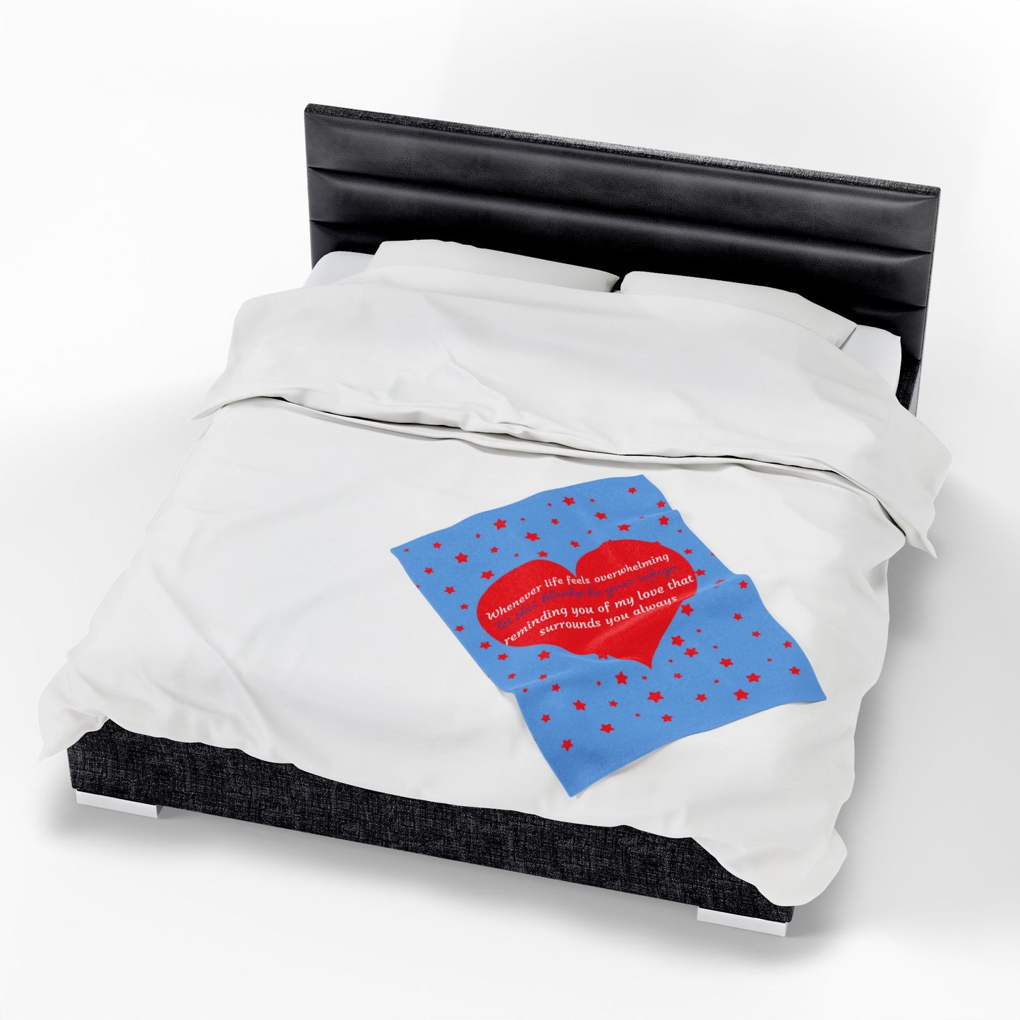 Heart Message Plush Blanket — 'Whenever life feels overwhelming…' Comfort Throw for Loved Ones
