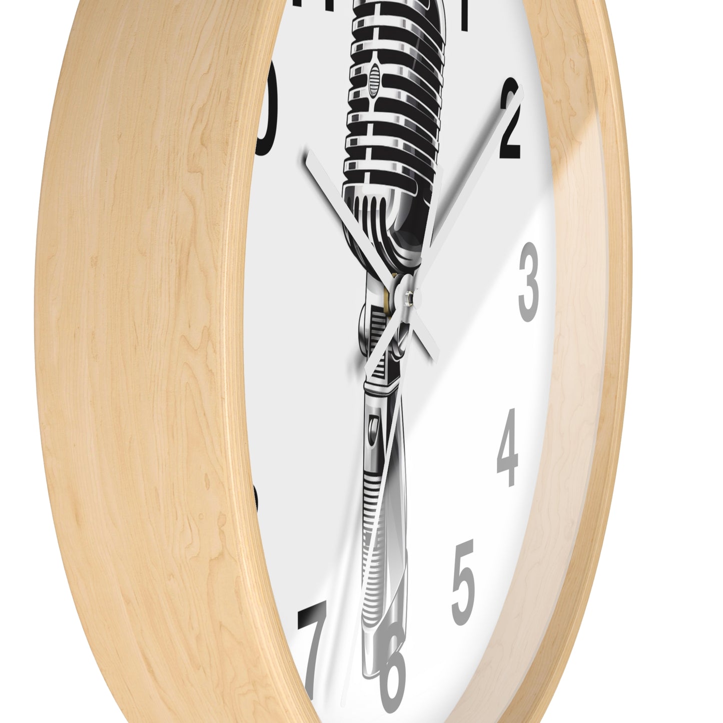 Retro Microphone Wall Clock | Vintage Mic Analog Clock