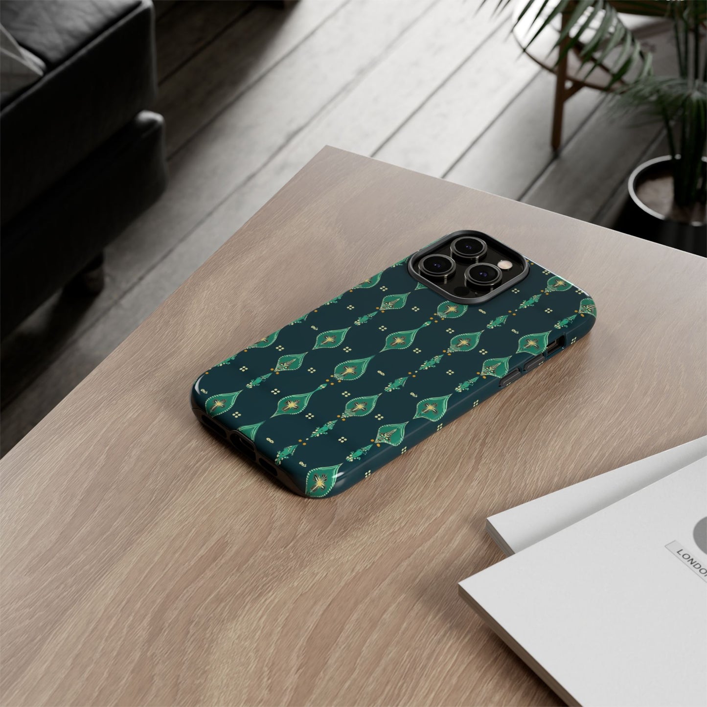 Emerald Boho Teardrop Phone Case
