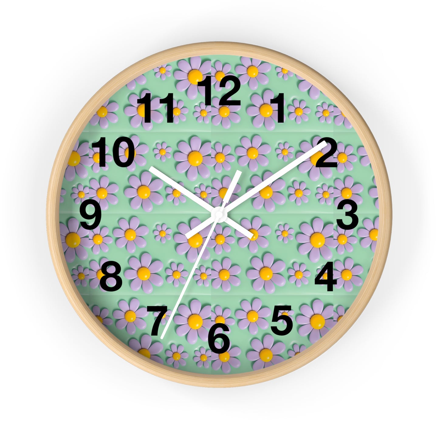 Charming Floral Wall Clock - Brighten Your Space with Decorative Timepiece, Home Decor, Gift for Her, Birthday, Mother's Day