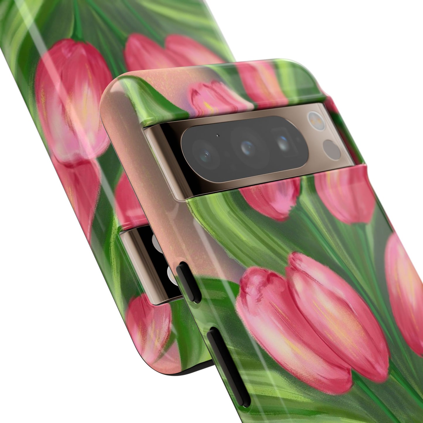 Floral Phone Case with Vibrant Tulips - Tough Cases for Garden Lovers, Spring Gifts, Nature Enthusiasts, Unique Gadget Accessories, [...]