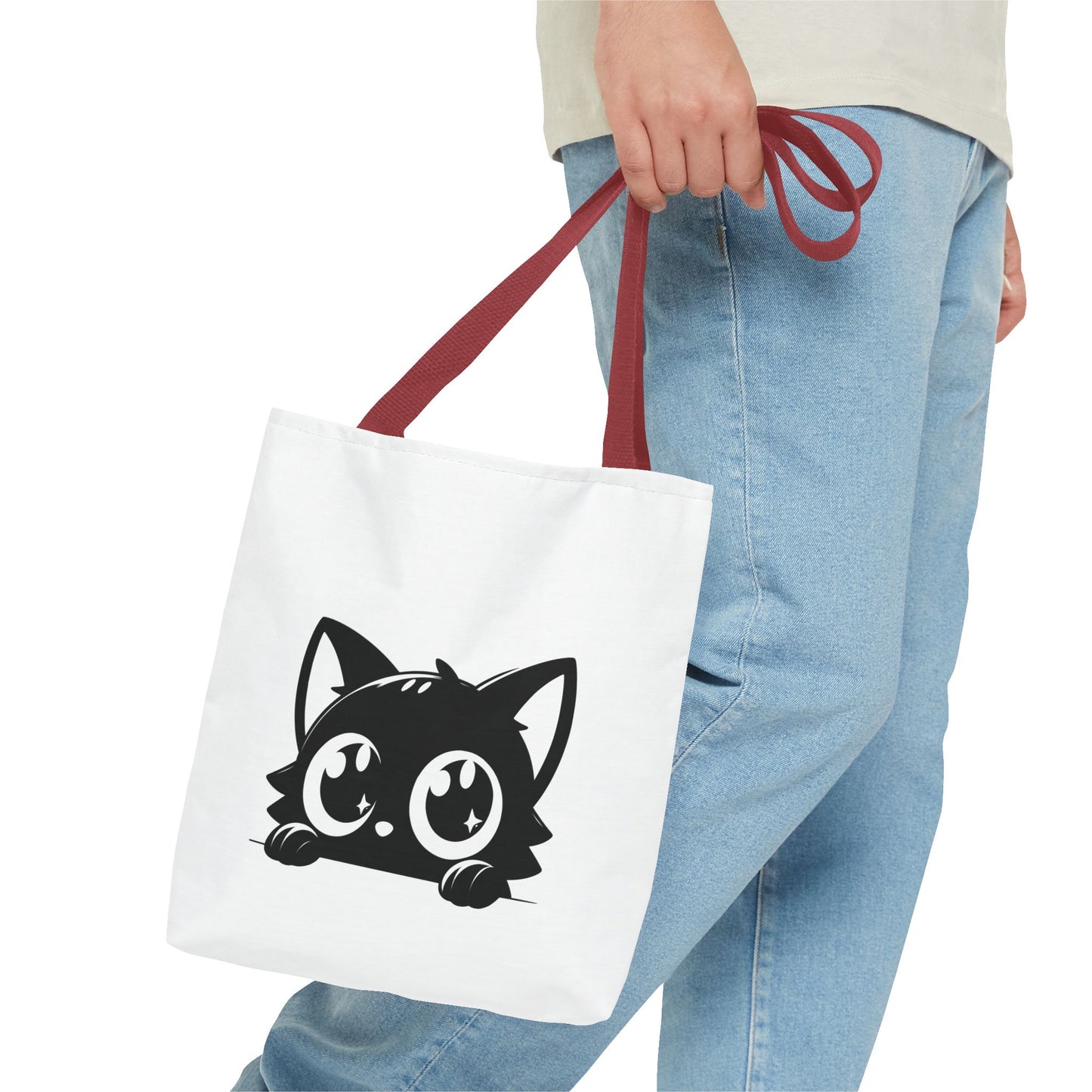 Adorable Cat Face Tote Bag | Cute Kitten Shopping Bag