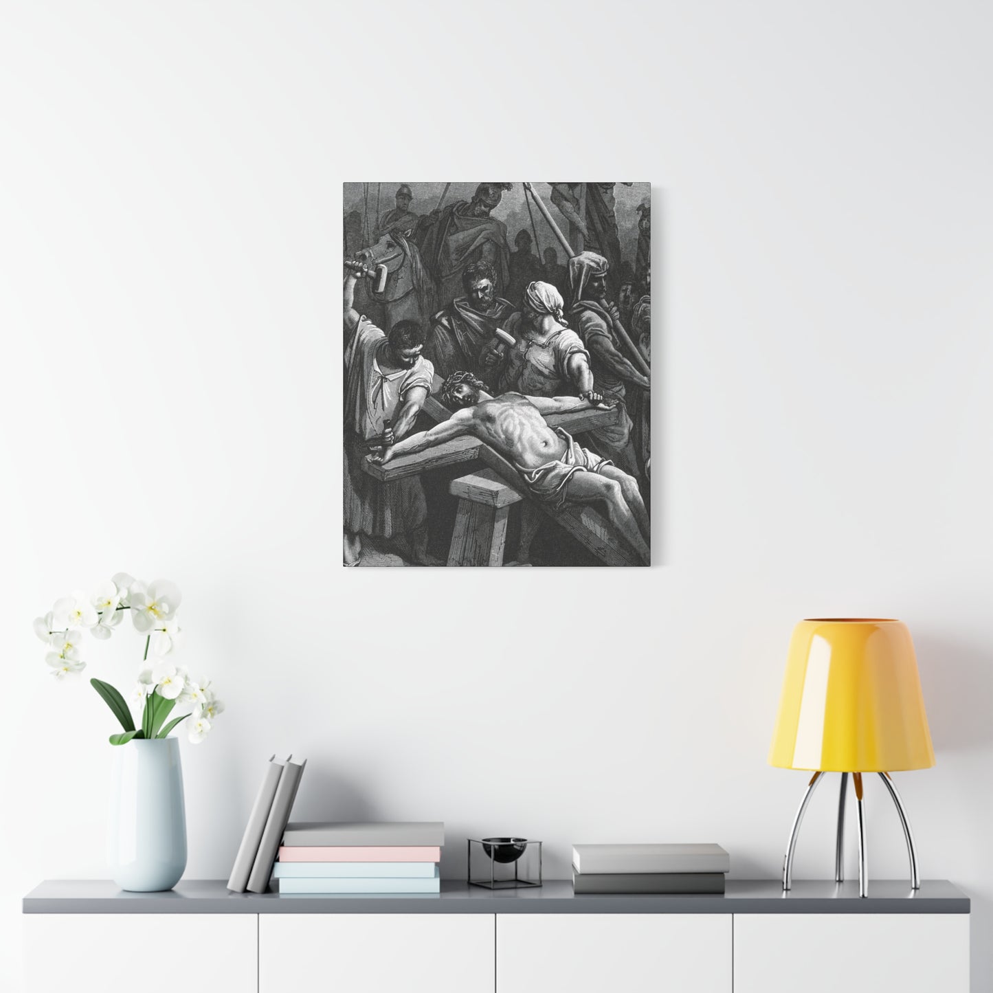 Crucifixion Art Matte Canvas Print – Stretched Religious Wall Decor