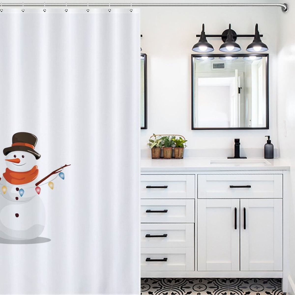 Snowman Shower Curtain