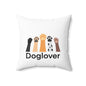 Doglover Paw Print Decorative Pillow — Cute Dog Rescue Gift