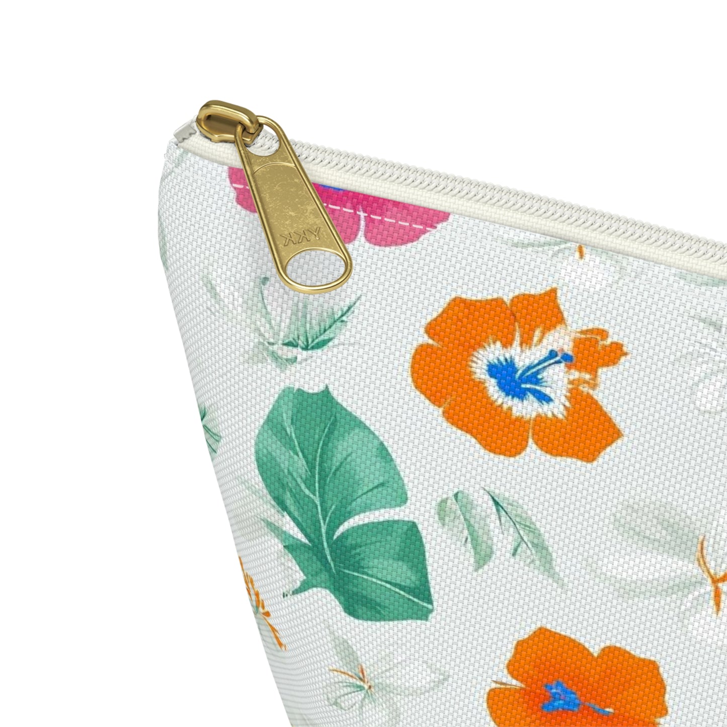 Floral Tropical Accessory Pouch — T‑Bottom Cosmetic Bag