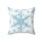 Winter Snowflake Faux Suede Pillow, Cozy Home Decor, Winter Decoration, Holiday Gift, Snow Themed Cushion