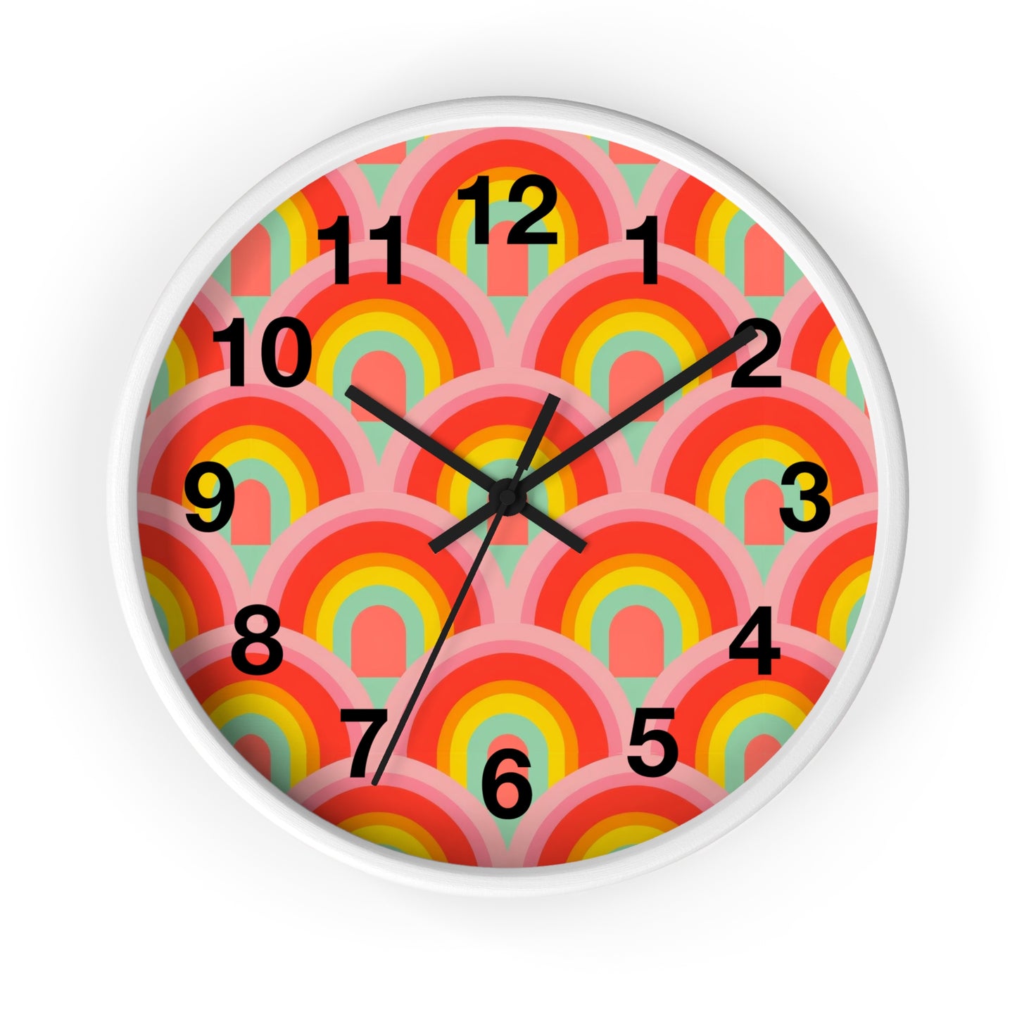 Vibrant rainbow  Wall Clock
