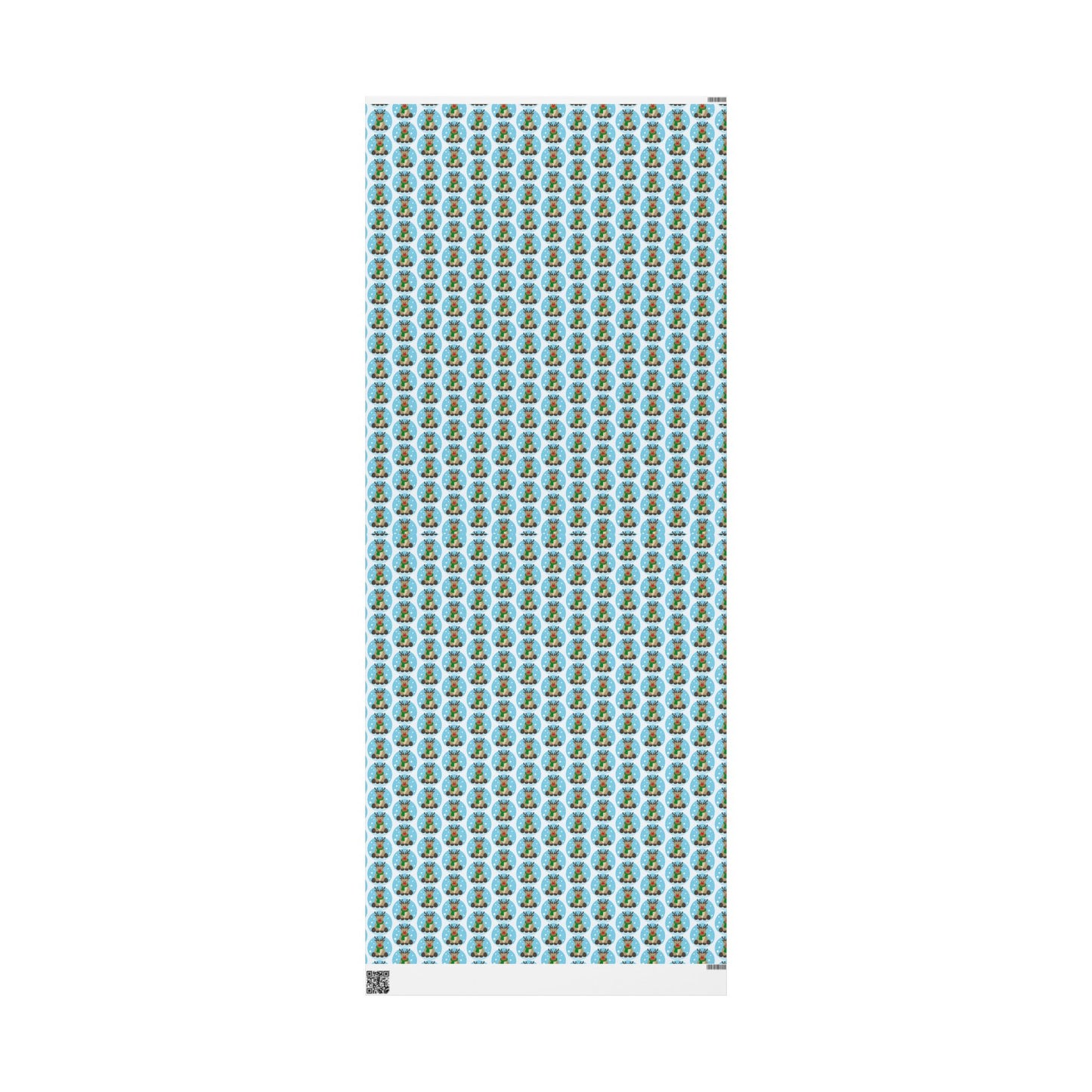 Wrapping Paper — Cheerful Reindeer Pattern Holiday Gift Wrap