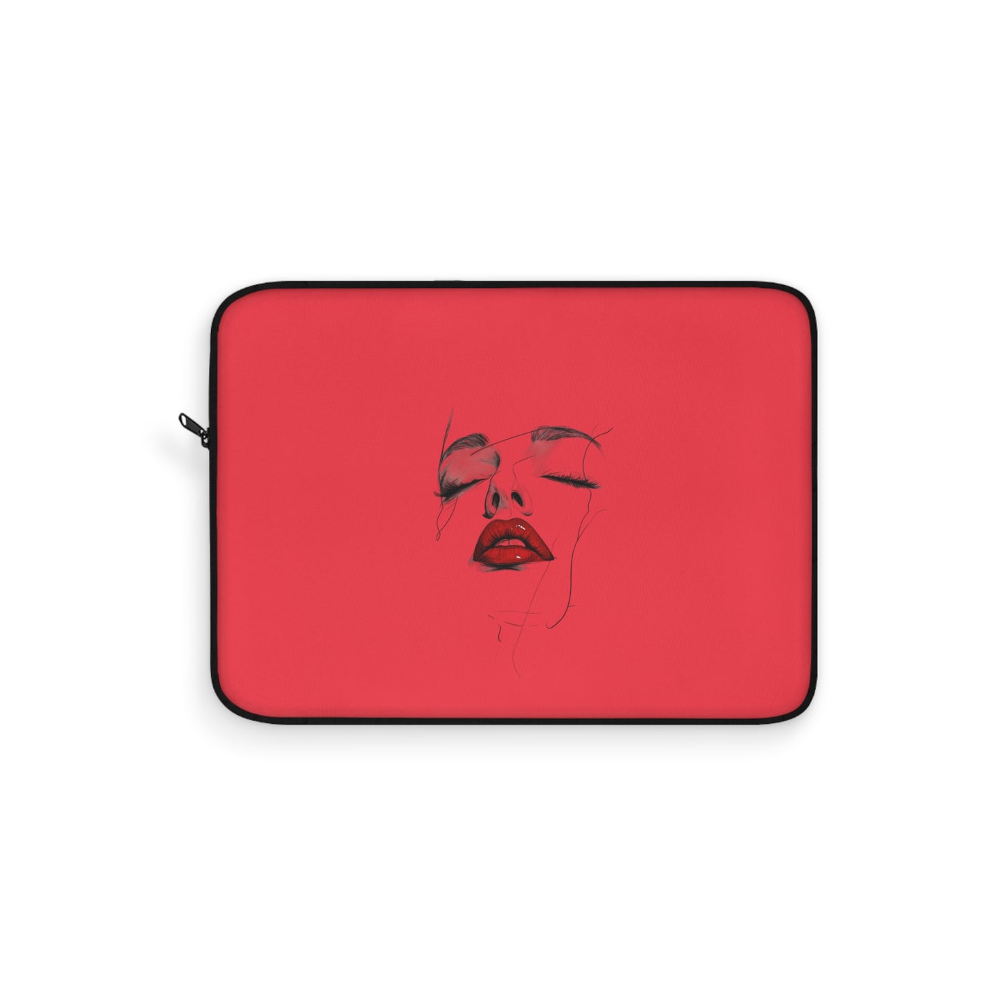 Chic Red Lip Art Laptop Sleeve | Trendy Tech Case, Gift for Her, Stylish Computer Cover, Art Lover Accessory, Unique Design
