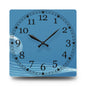 Blue Wave Acrylic Wall Clock — Modern Coastal Home Decor