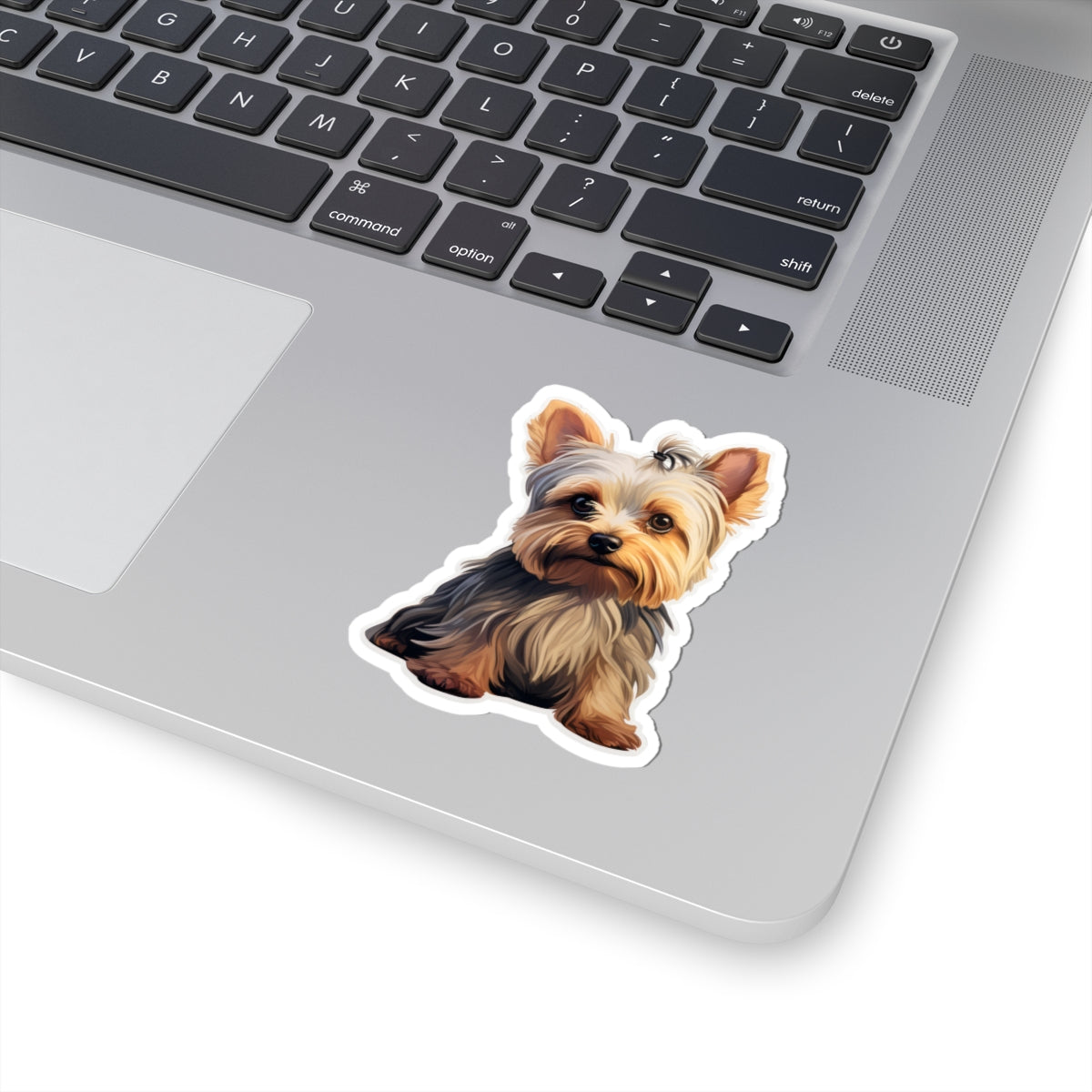 Cute Yorkshire Terrier Kiss-Cut Stickers, Pet Lover Decor, Laptop Stickers, Dog Gifts, Customizable Art for Dog Lovers