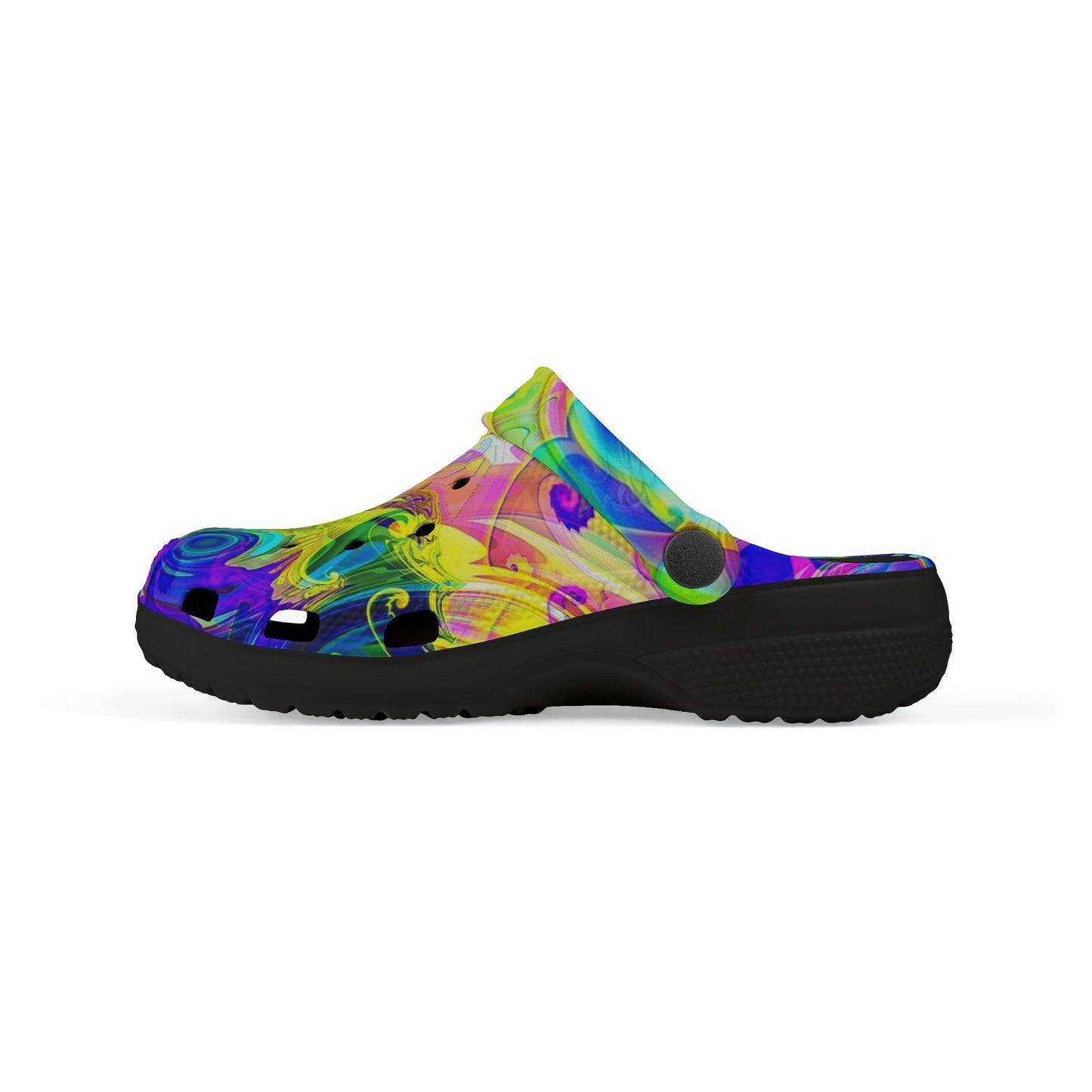 Kids Tie-Dye Swirl EVA Foam Clogs — Colorful Watercolor Slip-On Sandals