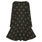 Plus Size V-neck Long Sleeve Dress B829 (All-Over Printing)