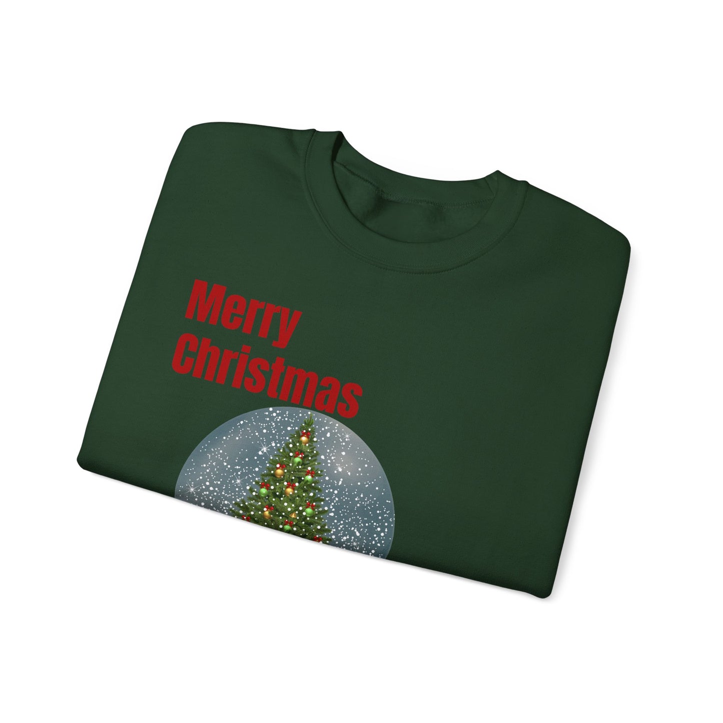 Christmas Snow Globe Sweatshirt – "Merry Christmas" Holiday Crewneck