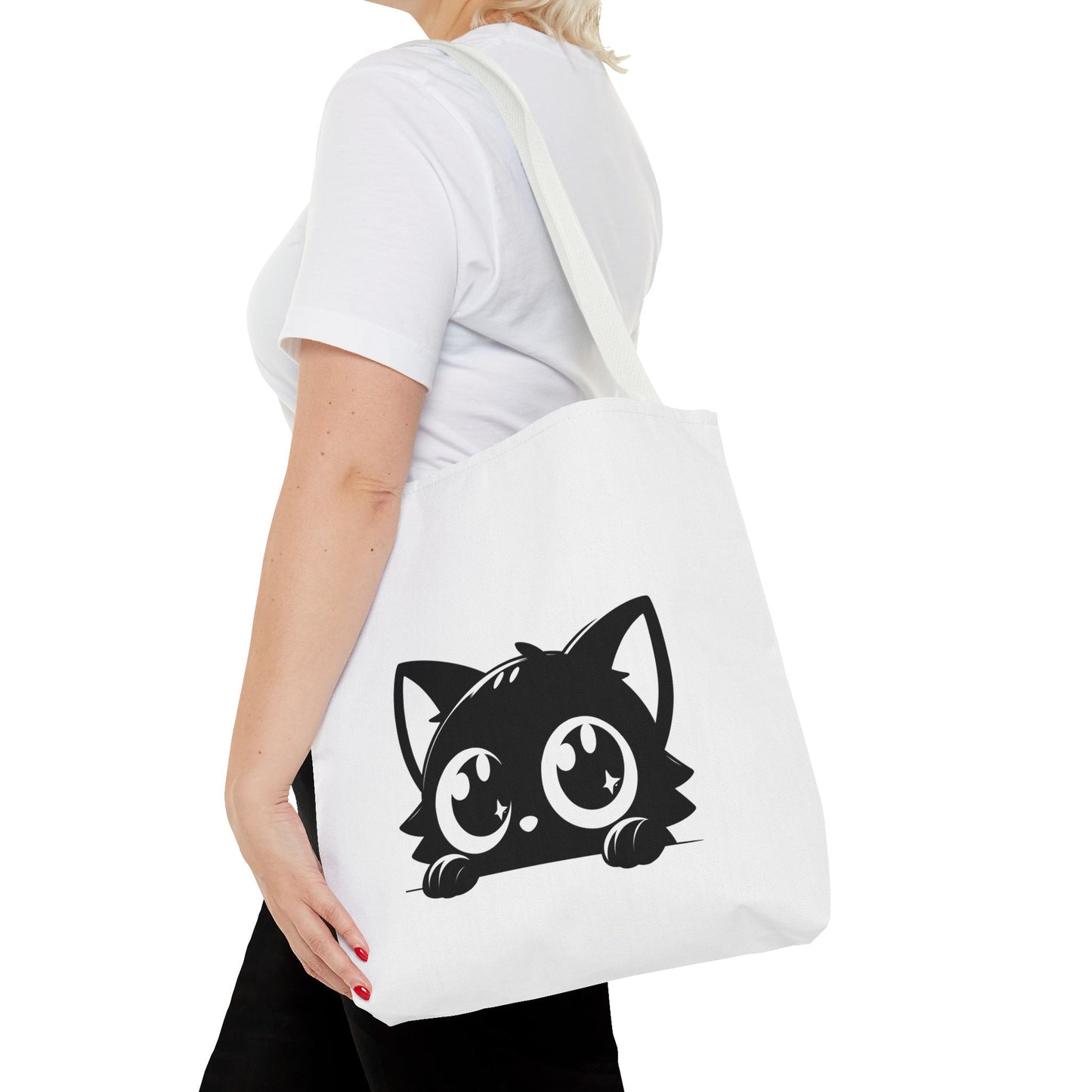 Adorable Cat Face Tote Bag | Cute Kitten Shopping Bag