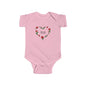 Infant Bodysuit I love you everyday Rose Heart Baby Onesie