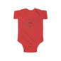 Infant Bodysuit I love you everyday Rose Heart Baby Onesie
