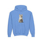 Kids Cat Hoodie – Cute Sitting Kitten Youth Hooded Sweatshirt