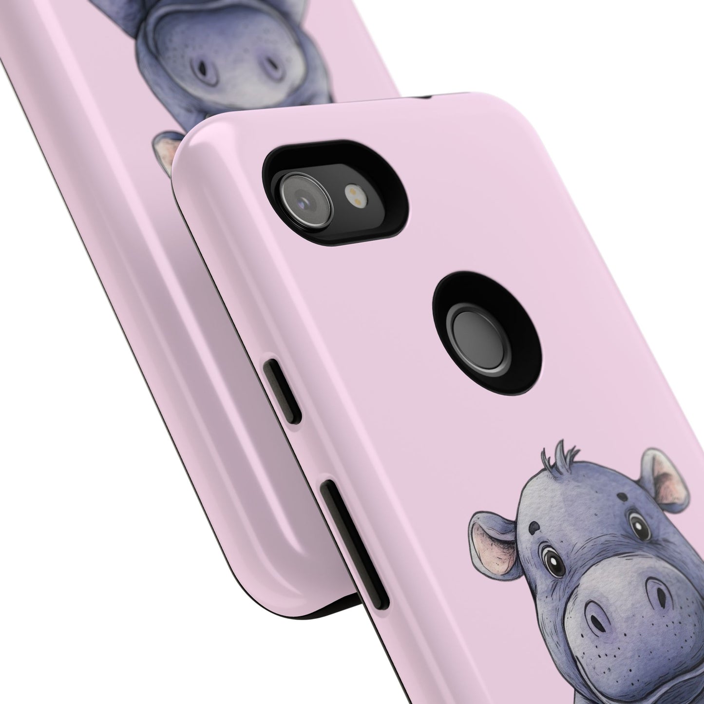 Cute Hippo Phone Case - Tough Cases, Animal Phone Cover, Kawaii Accessories, Gifts for Kids, Unique Tech Gear