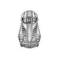 Vintage Sports Car Sticker — Detailed Monochrome Auto Illustration (Kiss-Cut)