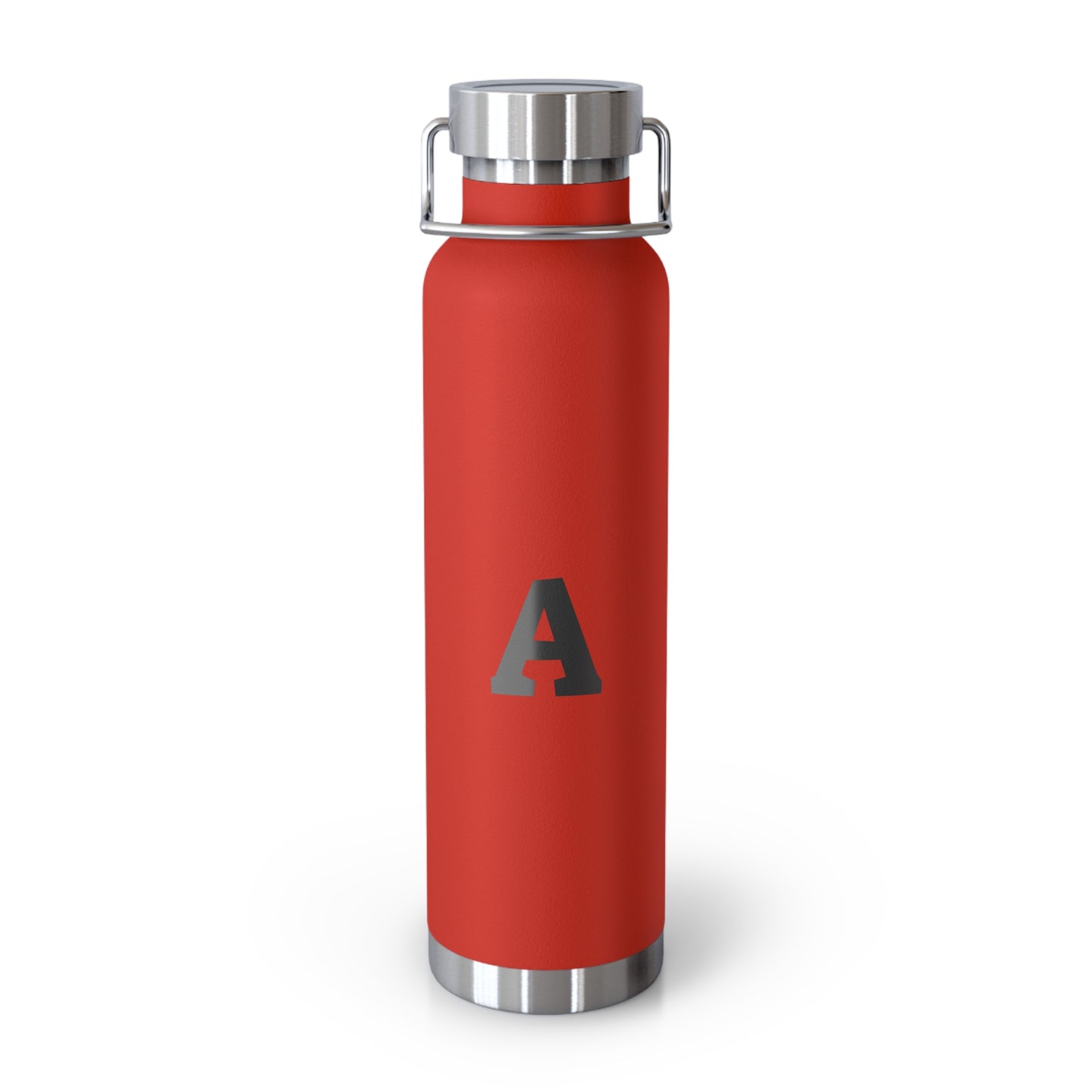 Personalized Copper Insulated Water Bottle, 22oz - Letter A