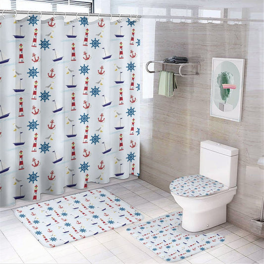 Bathroom 4-Piece Set(One-sided Printing)